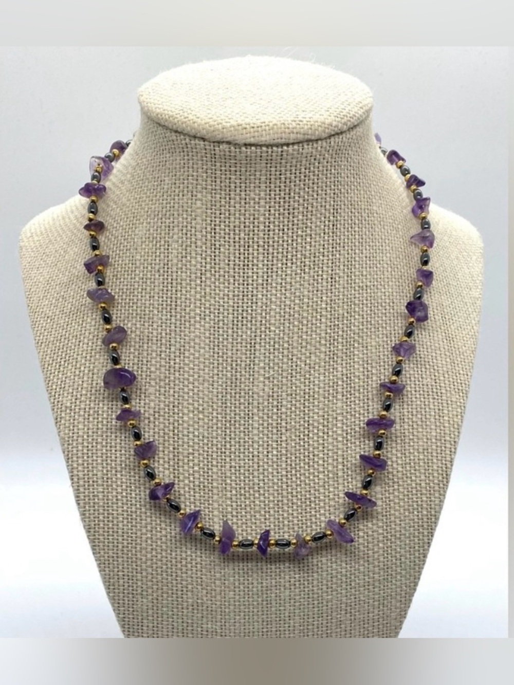 Purple Beaded Necklace Vintage Boho Fall Eclectic Festival Witchy Whimsigoth